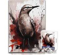 Puzzle da 1000 pezzi per adulti, dipinto di uccello Noddy marrone, goditi momenti di pace e tranquillità, giocattolo artigianale da taglio ad alta precisione, dimensioni 38x26cm