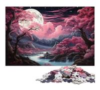 Puzzle da 1000 pezzi per adulti dipinto di una splendida foresta rosa un'opera d'arte per adolescenti dai 14 anni in su 1000 pezzi (75x50 cm)