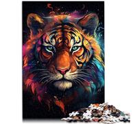 Puzzle da 1000 pezzi per adulti dipinto di una tigre selvaggia come regalo per la casa unica e come regalo e ragazzi dai 14 anni in su, 26 x 38 cm