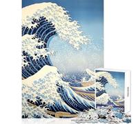 Puzzle da 1000 pezzi per adulti dipinto giapponese Kanagawa giocattolo educativo regalo per donne e uomini gioco impossibile collezione di artisti belle arti dimensioni 38x52cm