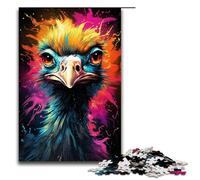 Puzzle da 1000 pezzi per adulti dipinto misterioso di struzzo puzzle in legno per adulti e bambini strumento antistress 1000 pezzi (75x50 cm)