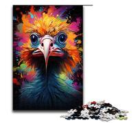 Puzzle da 1000 pezzi per adulti dipinto misterioso di uno struzzo gioco impegnativo un'opera d'arte adatta per adolescenti dai 14 anni in su 1000 pezzi (75x50 cm)