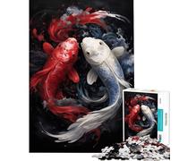 Puzzle da 1000 pezzi per adulti dipinto moderno con carpe koi gioco intellettuale gioco impossibile per tutta la famiglia regalo per donne e uomini (dimensioni 75x50cm)