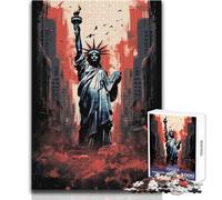 Puzzle da 1000 pezzi per adulti Disastro intorno alla libertà Meraviglioso per le giornate di svago pigro Affidabile Taglio aderente Dimensioni del giocattolo 50x75cm