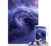 Puzzle da 1000 pezzi per adulti "Discendenza Stellare Cosmica" gioco interattivo per tutta la famiglia antistress con Babbo Natale (75x50cm)