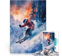 Puzzle da 1000 pezzi per adulti Discesa epica Difficile da completare ma divertente e umoristico Gioco educativo per compleanno e Natale 75x50cm