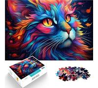 Puzzle da 1000 pezzi per adulti Disegno di Gatto Carino Fantastico Puzzle per Regali Allenare il Tuo Cervello e le Mani per Adolescenti di 14 anni e oltre 26 x 38 cm