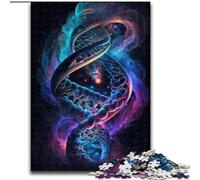 Puzzle da 1000 pezzi per adulti DNA umano nello spazio Puzzle in legno dimensioni 50x75cm adolescenti, coppie e amici per compleanni, Natale