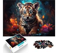 Puzzle da 1000 pezzi per adulti dolce tigre come regalo 26 x 38 cm rafforza l'amore tra coppie, adatto per bambini e ragazzi dai 14 anni in su