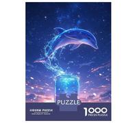 Puzzle Da 1000 Pezzi Per Adulti Dolphin Space Puzzle Per Adulti Giocattolo Decorazione Da Parete Modello Da Assemblare Regali Unici Per Compleanno E Natale 70x50cm/1000pcs