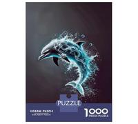 Puzzle Da 1000 Pezzi Per Adulti Dolphin Water Splash Puzzle Per Adolescenti Gioco Rompicapo Decorazione Per La Casa È Ideale Come Regalo 52x38cm/1000pcs