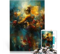Puzzle da 1000 pezzi per adulti Donna che solleva pesi, arte astratta sfida educativa Ogni pezzo è unico - Gioco divertente e stimolante per tutta la famiglia 75x50cm