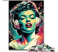 Puzzle da 1000 pezzi per adulti, donna con cuffie, ideale per divertirsi in famiglia, perfetto per le vacanze e per serate di gioco interattive (dimensioni 50x75cm)