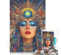 Puzzle da 1000 pezzi per adulti Donna mistica con corona solare gioco interattivo gara di velocità manuale con pezzi ad incastro di forma casuale 38x26cm
