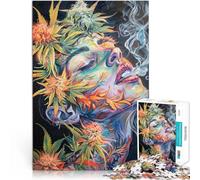 Puzzle da 1000 pezzi per adulti “Donna psichedelica~” Fatto di legno,Adatto a partire dai 14 anni Antistress Vacanza a casa Uccidere il tempo Regali unici per compleanno e Natale。misurare:50x75cm