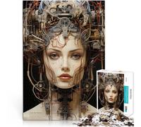 Puzzle da 1000 pezzi per adulti Donna Robotica 1 Difficile da completare ma divertente e umoristico Collezione di artisti, Belle arti 52x38cm