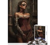 Puzzle da 1000 pezzi per adulti donna steampunk con braccio meccanico decorazioni per la casa giocattoli idee regalo gioco per famiglie interessante riduzione dello stress dimensioni 38x26cm
