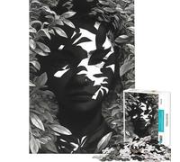 Puzzle da 1000 pezzi per adulti donna tra le foglie puzzle per adolescenti giochi per famiglie vacanze a casa passatempo regali unici per compleanno e Natale (dimensioni 50x75cm)