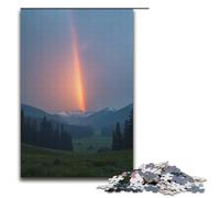 Puzzle da 1000 pezzi per adulti Doppio arcobaleno nella valle dopo la pioggia - Gioco impegnativo Un'opera d'arte Adatto per adolescenti dai 14 anni in su 1000 pezzi (38x26 cm)