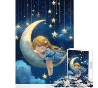 Puzzle da 1000 pezzi per adulti "Dormire sulla luna" giocattoli per la decorazione della casa regali di Babbo Natale segreto gioco pratico allena il cervello e le mani dimensioni 38x52cm