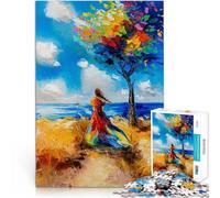 Puzzle da 1000 pezzi per adulti Dove i sogni incontrano l'orizzonte apprendimento educativo Lista dei desideri con Babbo Natale 52x38cm