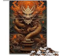 Puzzle da 1000 pezzi per adulti Draghi dell'Inferno in legno, idea regalo unica fai da te per la casa, gioco rompicapo 50x75cm per adolescenti, regalo perfetto per le feste