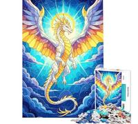 Puzzle da 1000 pezzi per adulti "Drago alato nel cielo" Puzzle per adulti giochi rilassanti sfida impegnativa divertimento a casa (dimensioni 50x75cm)