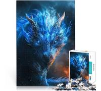 Puzzle da 1000 pezzi per adulti drago anziano occhi blu per il giocattolo di sfida del gioco educativo Migliorare l'amore tra le coppie 52x38cm