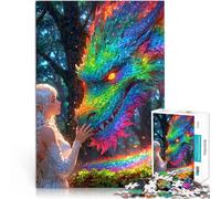 Puzzle da 1000 pezzi per adulti Drago arcobaleno e ragazza Gioco di famiglia antistress sfida difficile Gioco educativo per compleanno e Natale 75x50cm