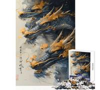 Puzzle da 1000 pezzi per adulti drago asiatico antico giocattolo educativo regali per donne e uomini giochi per famiglie allena il cervello e le mani dimensioni 50x75cm