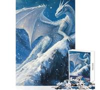 Puzzle da 1000 pezzi per adulti Drago bianco sulla cima della montagna Giocattoli fai da te Regali di Babbo Natale segreto Gioco pratico Migliorare l'amore tra coppie Dimensioni 38x52cm