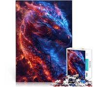 Puzzle da 1000 pezzi per adulti Drago blu ardente Antistress Vacanza in patria Uccidere il tempo è ideale come regalo per tutta la famiglia 75x50cm