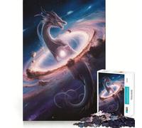 Puzzle da 1000 pezzi per adulti Drago celeste nella nebulosa cosmica,design curato,sfida per la mente,divertente gioco per il tempo libero,regalo di compleanno (50x75cm)