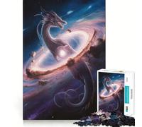 Puzzle da 1000 pezzi per adulti,Drago celeste nella nebulosa cosmica,ritaglio preciso,gioco rompicapo cognitivo,gioco rilassante,regalo di Natale (38x52cm)