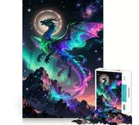Puzzle da 1000 pezzi per adulti,Drago Celeste sopra le Montagne,Decorazione con Ritagli Precisi,Giocattolo per Allenare la Pensiero,Gioco Libero,Regalo Festivo per il Tempo Libero (38x26cm)