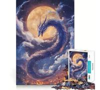 Puzzle da 1000 pezzi per adulti,Drago Celeste su Paesaggio Urbano,Taglio Nitido,Arte Sfida Mentale,Divertente Gioco per il Tempo Libero,Regalo di Compleanno (38x52cm)