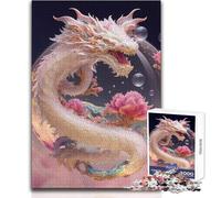 Puzzle da 1000 pezzi per adulti Drago cinese di cristallo Gioco di precisione esatto per trascorrere il tempo libero in tutta tranquillità Dimensioni 50x75cm