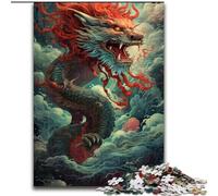 Puzzle da 1000 pezzi per adulti, drago cinese in legno, idea regalo per le feste, opera d'arte umoristica, opera d'arte dettagliata 50x75cm per compleanno, festa, Natale, Halloween