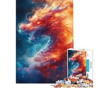 Puzzle da 1000 pezzi per adulti drago cinese mistico sfida educativa decorazione murale gioco per famiglie dai 14 anni in su (38x52cm)