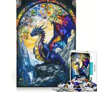 Puzzle da 1000 pezzi per adulti, drago con ali spiegate, gioco educativo, rilassante e stimolante per la mente, ottimo regalo per gli appassionati di videogiochi 38x52cm