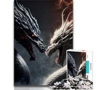 Puzzle da 1000 pezzi per adulti, drago coraggioso, giocattoli educativi per l'apprendimento, giochi per famiglie, migliorano l'amore tra coppie (38x26cm)