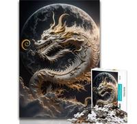 Puzzle da 1000 pezzi per adulti, Drago coraggioso, puzzle da 1000 pezzi, attività per famiglie, divertimento a casa, regalo di compleanno, regali da viaggio (dimensioni 75x50cm)