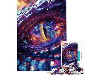Puzzle da 1000 pezzi per adulti Drago Cosmico Occhio Galassia Gioco Intellettuale Gioco per famiglie Adatto alle coppie Ottimo regalo per gli amanti dei giochi (Dimensioni 38x52cm)