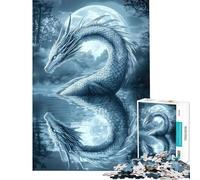Puzzle da 1000 pezzi per adulti Drago d'Argento Magico Sfida da completare Gioco pratico per passare il tempo durante le vacanze a casa adatto a partire dai 14 anni (38x52cm)