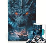 Puzzle da 1000 pezzi per adulti Drago dei Mari Tempestosi, Gioco Impossibile, Per passare il tempo durante le vacanze a casa, Regalo per amici e familiari 38x52cm