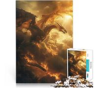 Puzzle da 1000 pezzi per adulti Drago del cielo mitico Difficile da completare ma divertente e umoristico Regalo di compleanno, regali 52x38cm