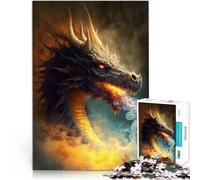 Puzzle da 1000 pezzi, per adulti, drago del fuoco, gioco a quiz 50 x 70 cm, gioco sofisticato e gioco di famiglia per adolescenti dai 14 anni in su