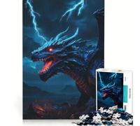 Puzzle da 1000 pezzi per adulti, Drago del Tuono Oscuro, Gioco Impossibile, Interazione genitore-figlio, Lista dei desideri con Babbo Natale 50x75cm