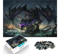 Puzzle da 1000 pezzi per adulti Drago della palude nera Difficile da completare ma divertente e umoristico Migliorare la memoria 52x38cm