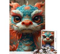 Puzzle da 1000 pezzi per adulti drago di buon anno giocattoli antistress regali di compleanno gioco educativo adatto per la decorazione del desktop dimensioni 38x52cm